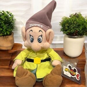 Dopey Vintage Plush Disney World / Disneyland Exclusive Snow White 7 Dwarves NWT